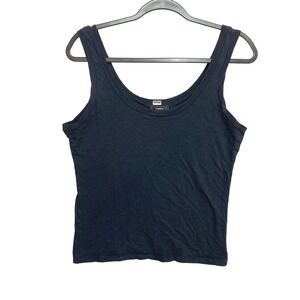 Theory Tank Top Medium Navy Blue Sleeveless Tiny Tee Nebulous Scoop Neck